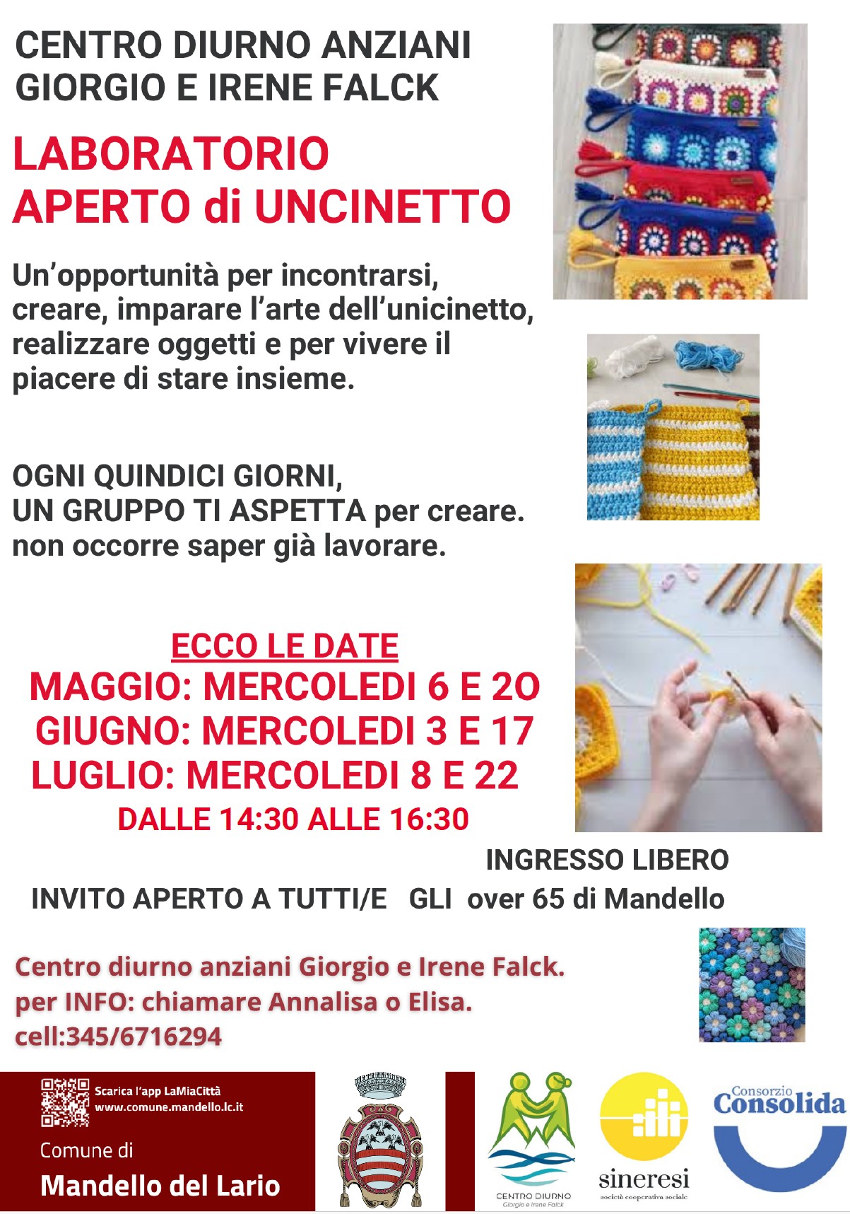 Esempi di lavori a uncinetto colorati