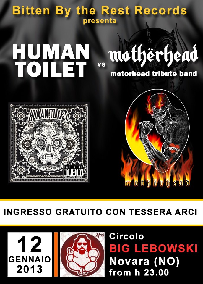 Locandina dell'evento Human Toilet vs Motherhead