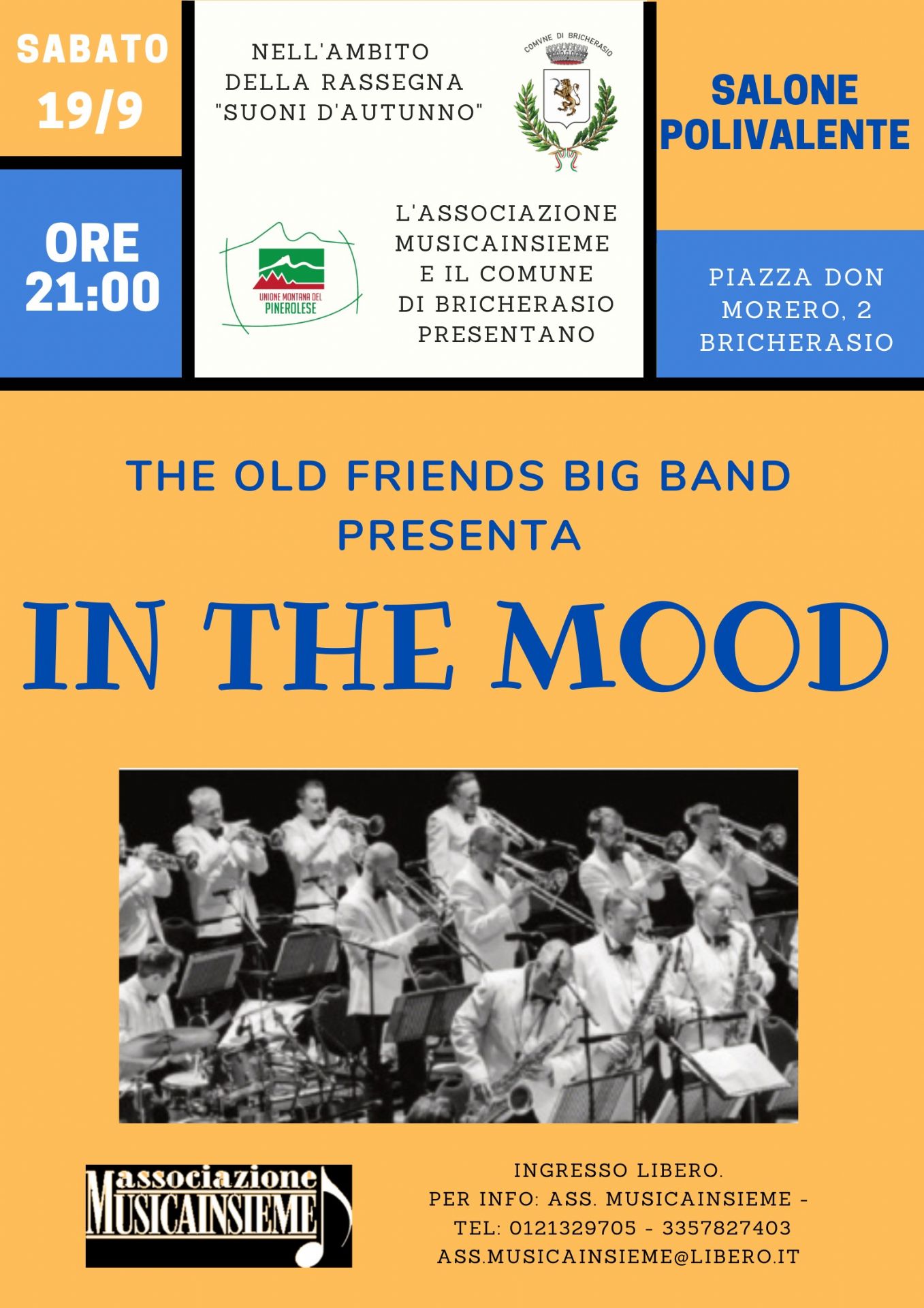 Locandina del concerto In the Mood della The Old Friends Big Band