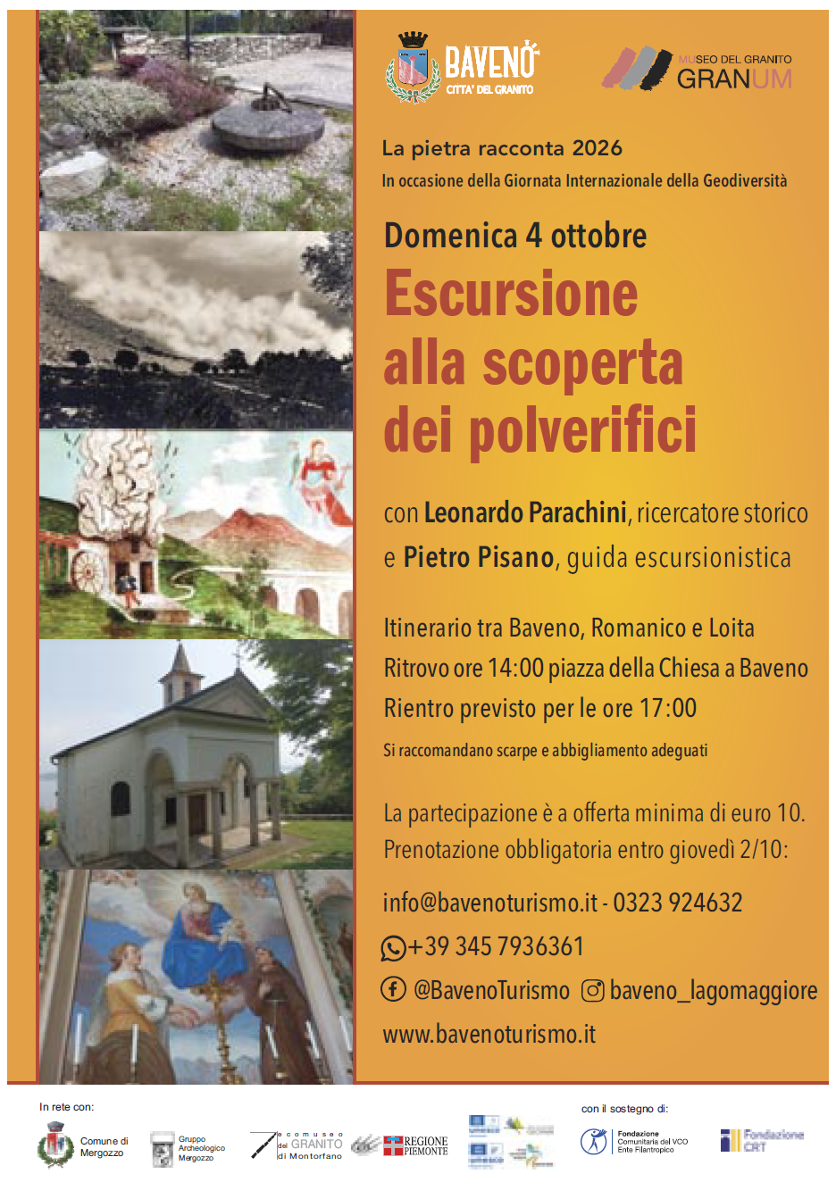 Locandina dell'evento Escursione alla scoperta dei polverifici - La pietra racconta 2026