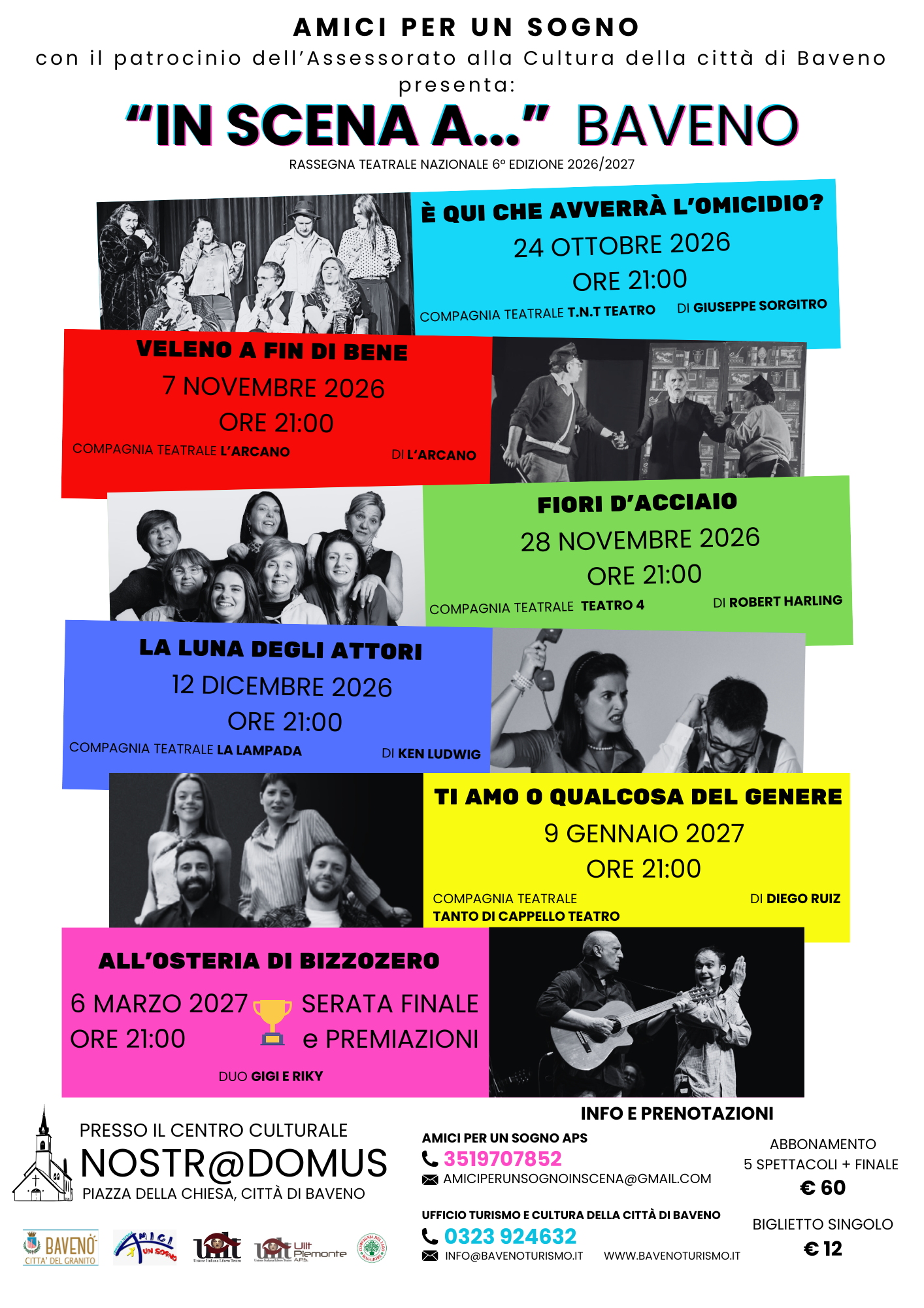 Locandina rassegna teatrale In scena a Baveno
