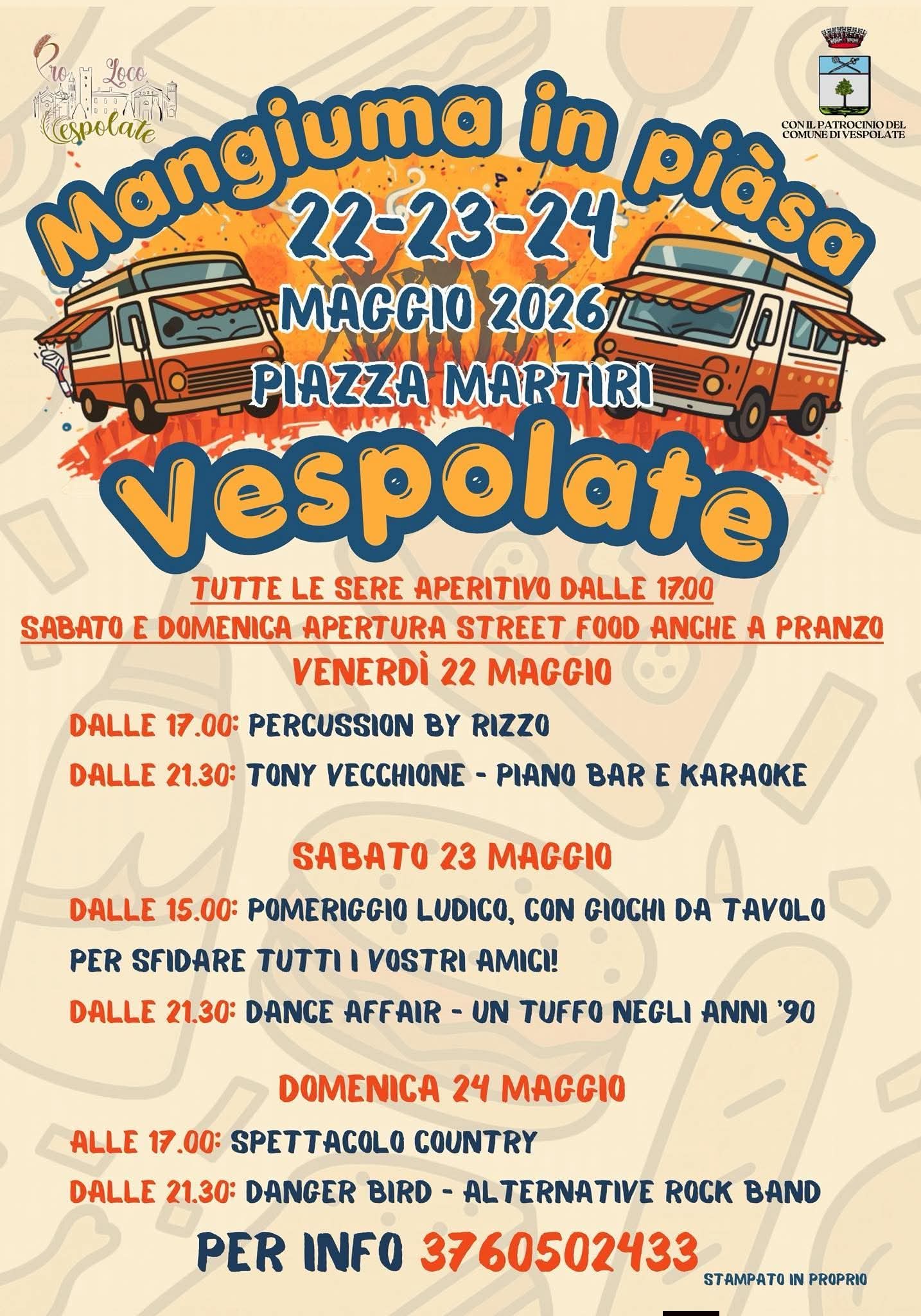 Locandina Mangiuma in piàsa
