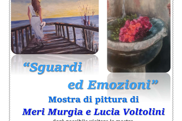 Locandina della mostra di pittura Sguardi ed Emozioni