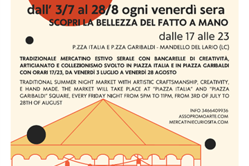 Locandina Celebriamo la creatività - Mercatino Mandello del Lario